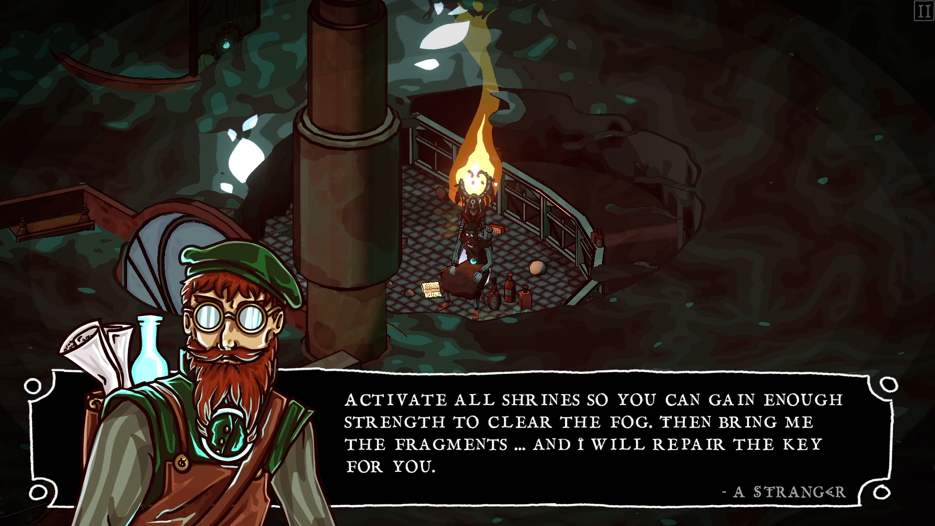 An image showing the game and its dialog